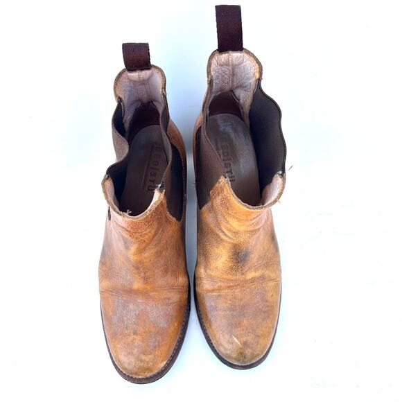 Bed Stu Cobbler Chelsea Ankle Heeled Leather Boots Camel Tan Size 10 - Picture 4 of 12